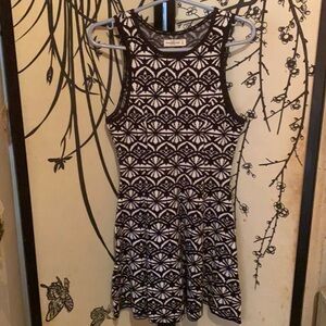 Abercrombie & Fitch Women’s Black/White Paisley Skater A Line Dress
